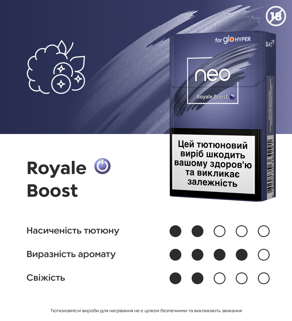 Блок стіків Glo neo Demi Royale Boost - знайомий смак - новий