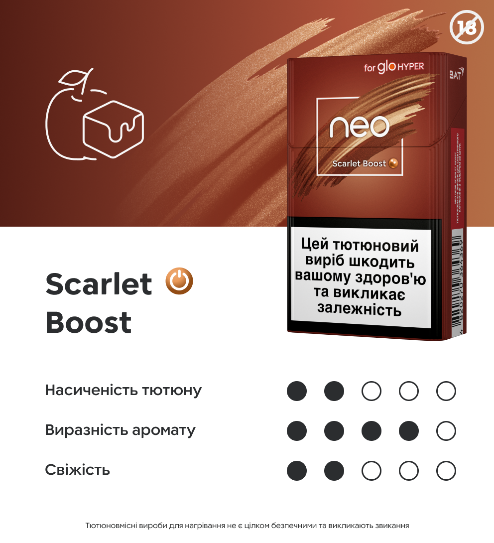 Стіки Glo neo Demi Scarlet Boost - знайомий смак - новий формат