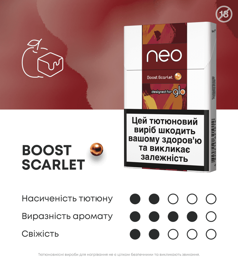 Стіки neo Boost Scarlet