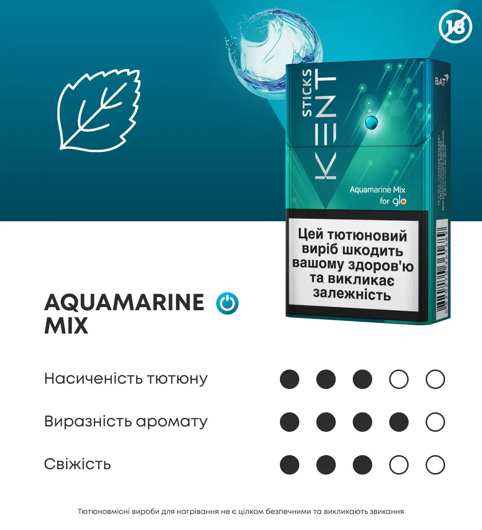 Блок стіків Kent Sticks Aquamarine Mix 3