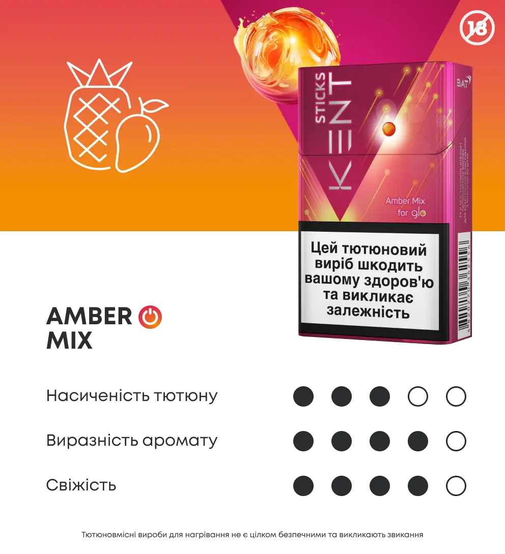 Стіки Kent Sticks Amber Mix за підпискою 2