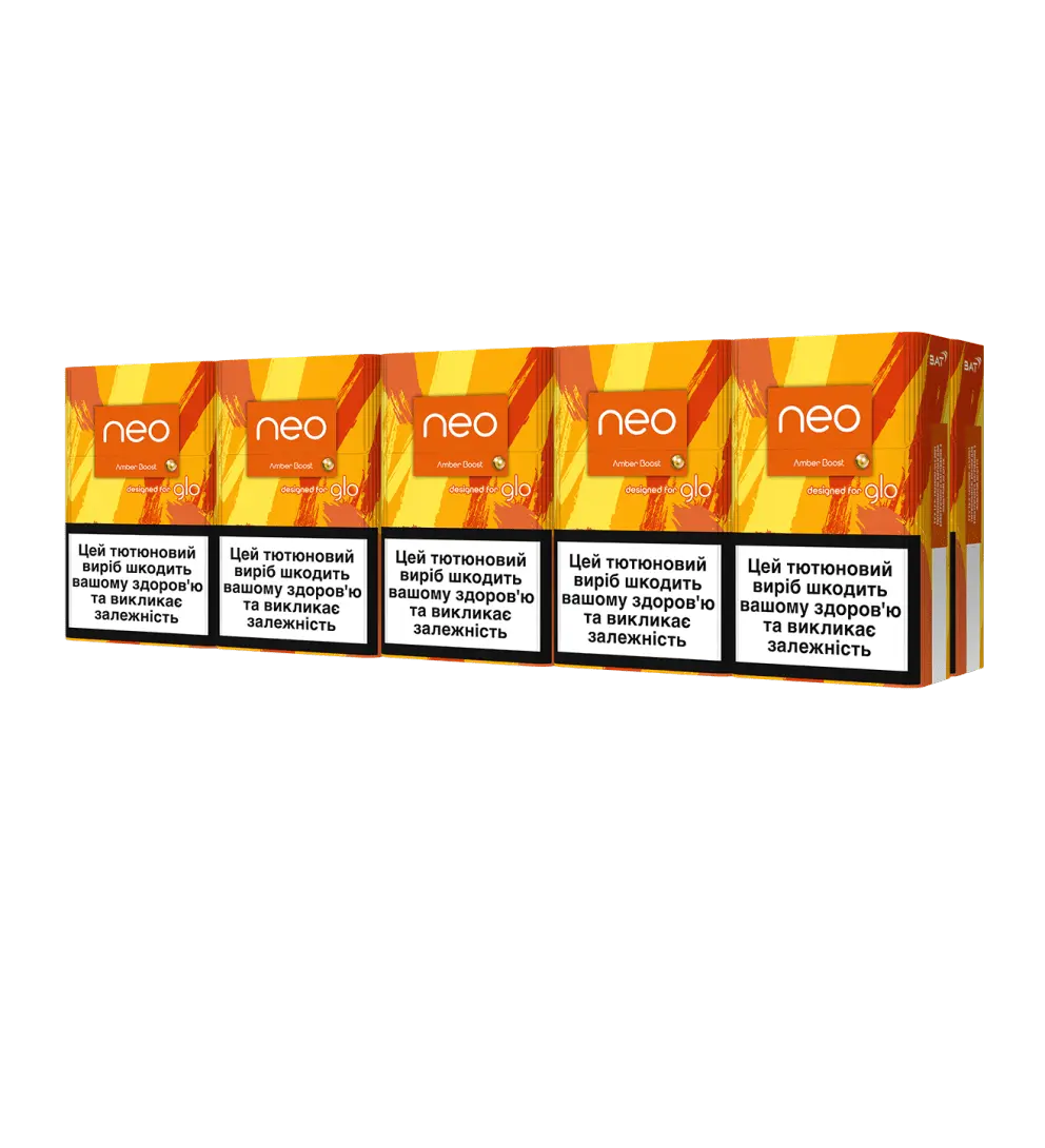 Блок стиков Glo neo Demi Amber Boost (Tropic Click) - новый яркий