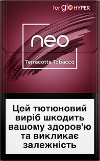 Пачка стиков Terracotta Tobacco с надписью Это табачное изделие вредит вашему здоровью и вызывает зависимость