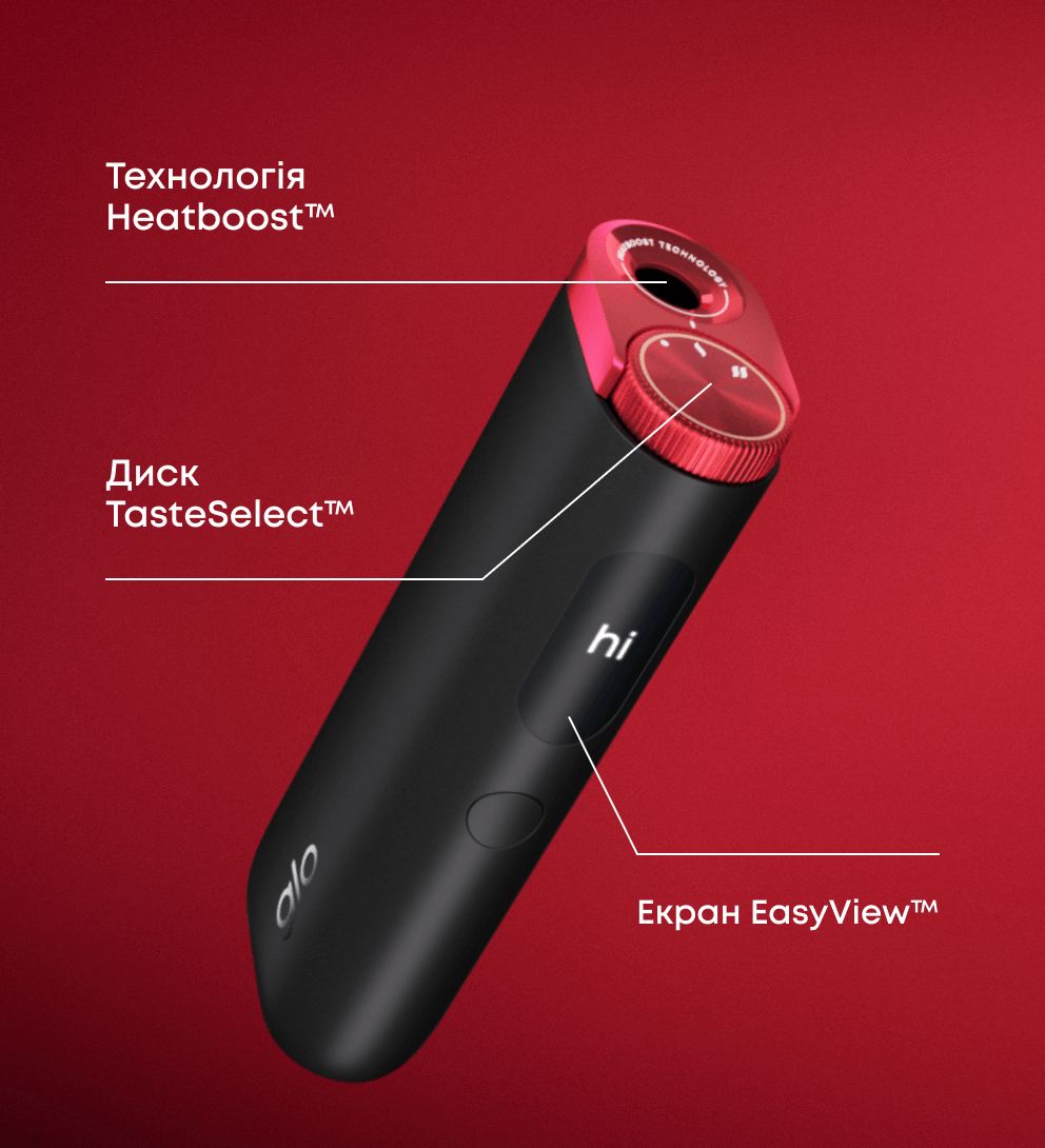 Пристрій glo HYPER PRO Чорно-червоний 7