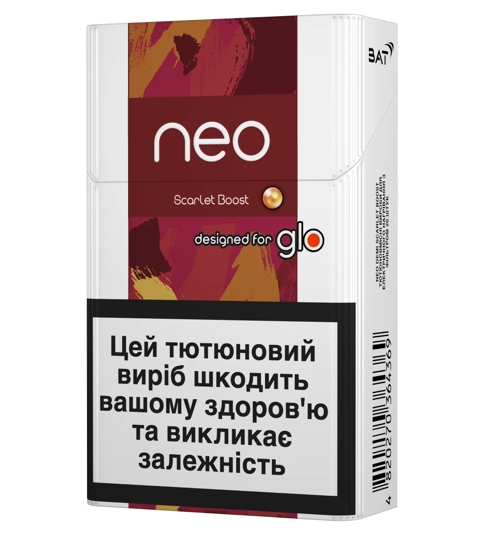 Стіки Glo neo Demi Scarlet Boost - знайомий смак - новий формат